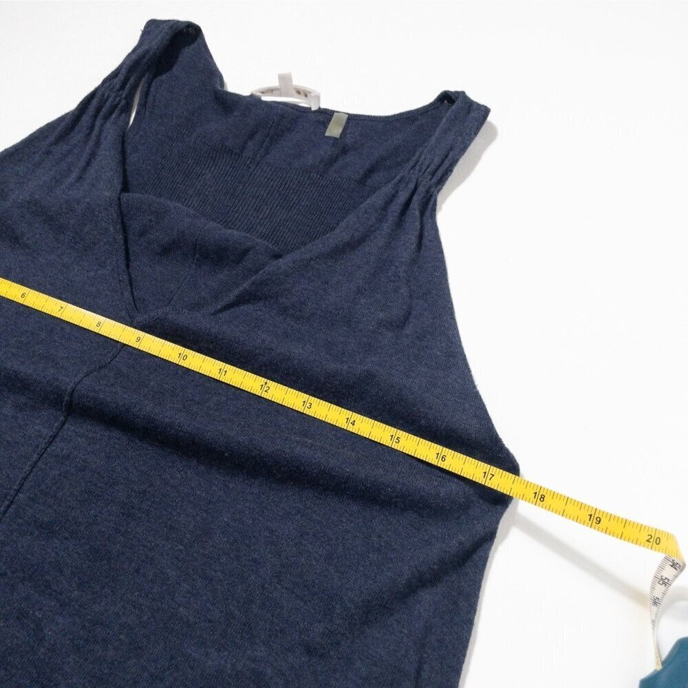 Minnie Rose Sleeveless Navy Sweater Maxi Dress SZ S - Picture 8 of 9